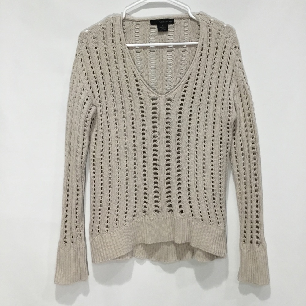 Calvin Klein Crochet Knitted Sweater (M)